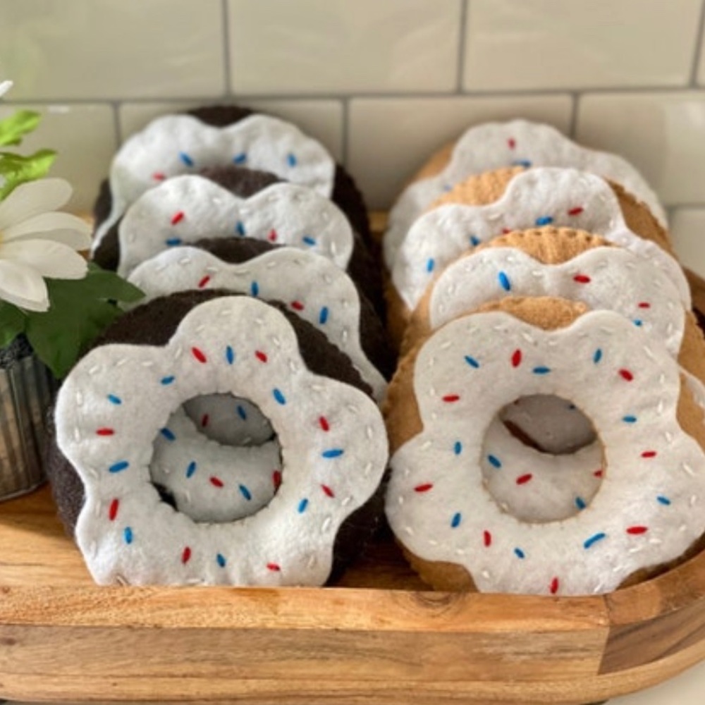 Handmade felt donut